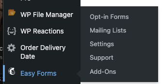 Esy Form Settings